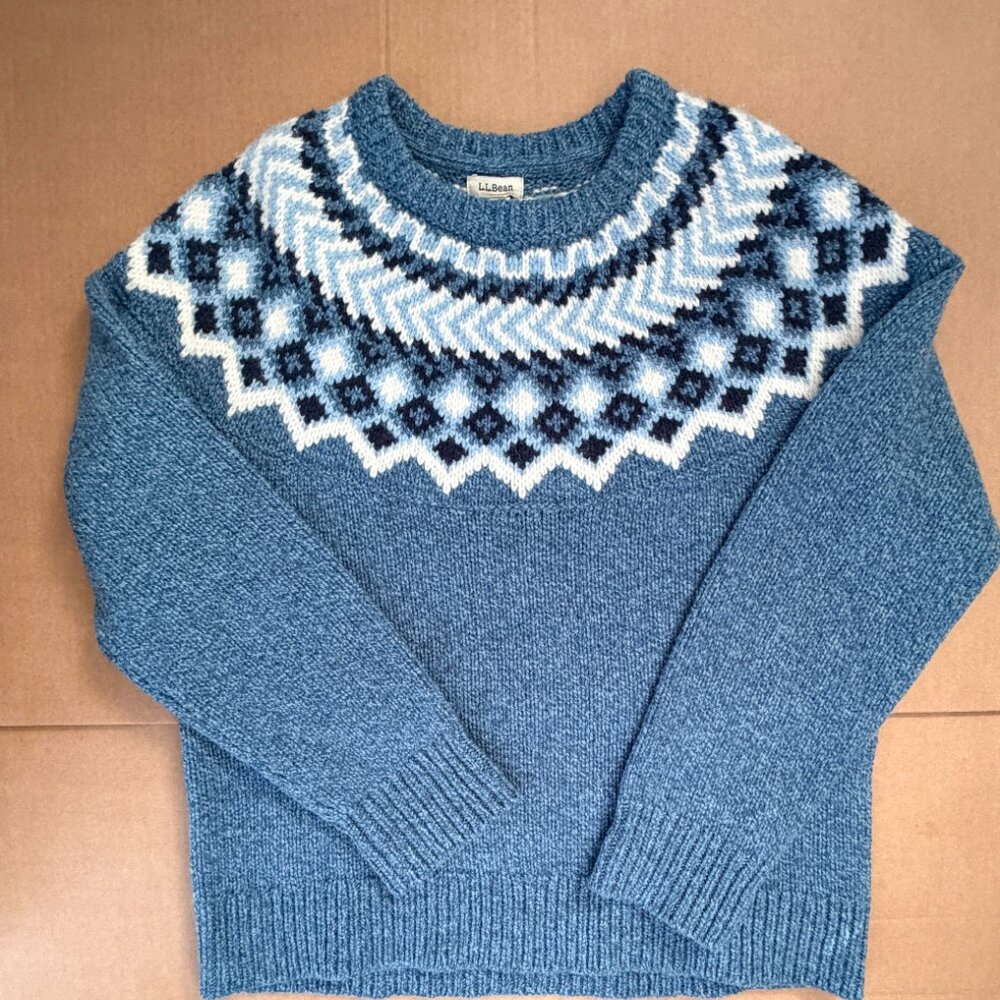 LL Bean Women's Faire Isle Sweater SP